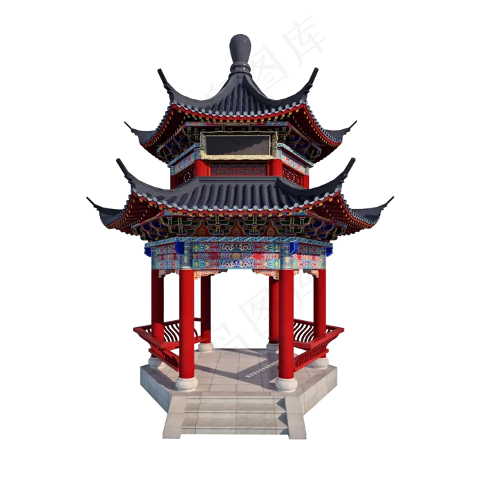 仿真亭子png图,免抠元素(2000*2000px 300 dpi )psd模版下载