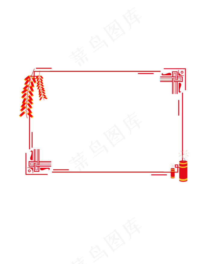 矢量手绘中国风边框