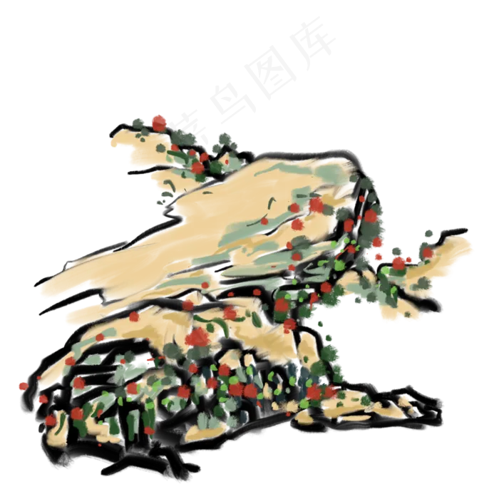 创意青山免抠插图(2000X2000(DPI:132))psd模版下载