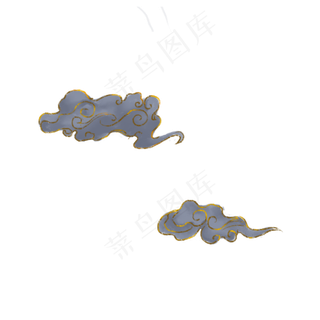 国潮祥云乌云,免抠元素