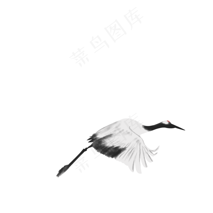 仙鹤古风素材,免抠元素(2000*2000px 300 dpi )psd模版下载