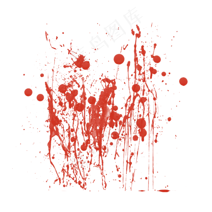 红色血迹血滴喷溅元素(2000X2000(DPI:300))psd模版下载