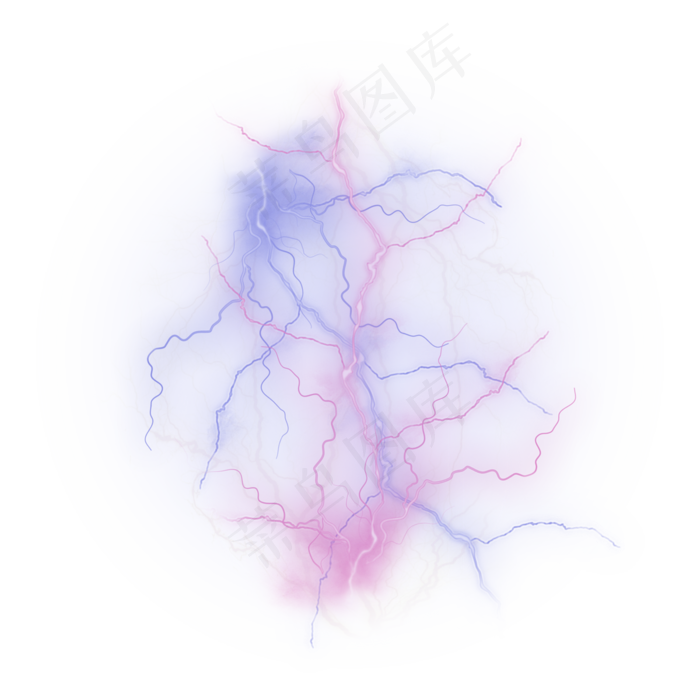 炫酷闪电蓝色紫色数字8