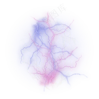 炫酷闪电蓝色紫色数字8