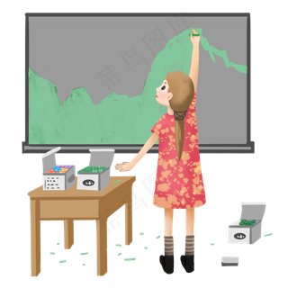 儿童节绘画女孩