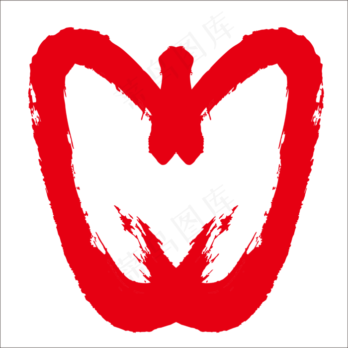 卡通红色苹果形状爱心(2504X2505(DPI:300))psd模版下载