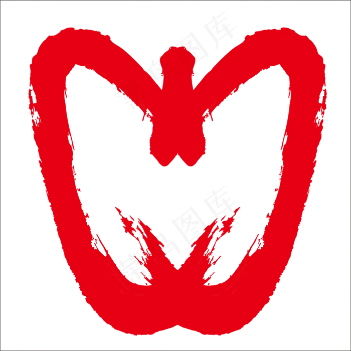 卡通红色苹果形状爱心(2504X2505(DPI:300))psd模版下载