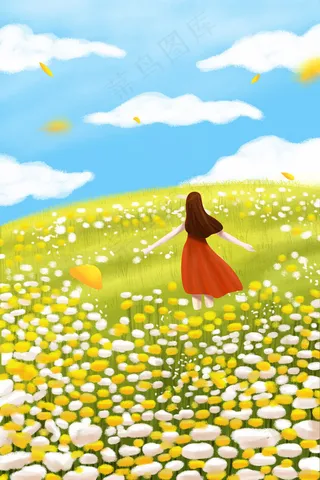 绿色蓝色夏天夏季配图