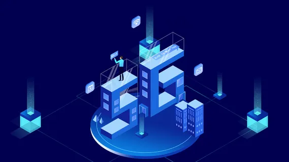 2.5D风格互联网科技手机通讯5G网络