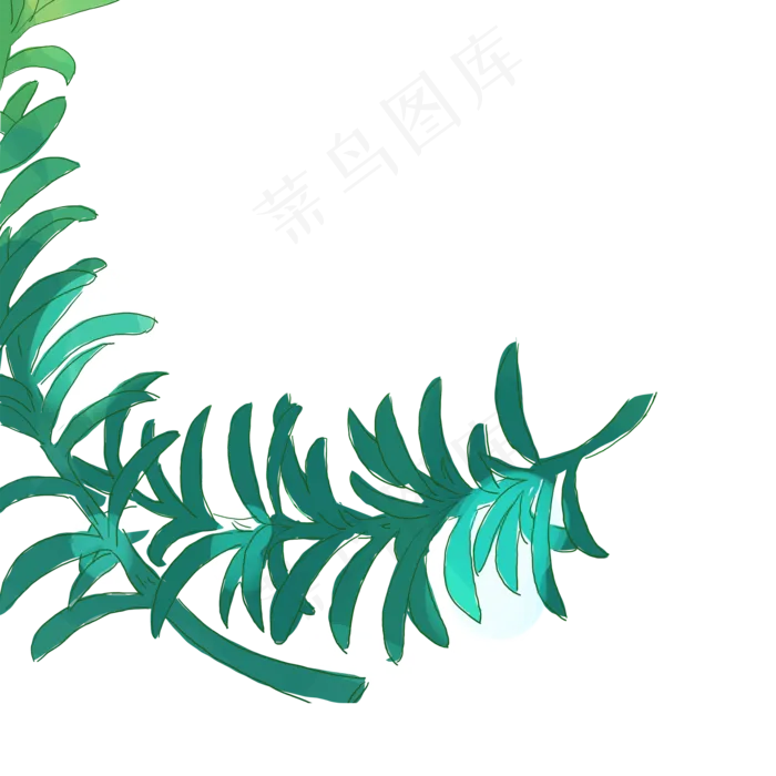 卡通植物绿叶下载(2000X2000(DPI:300))psd模版下载