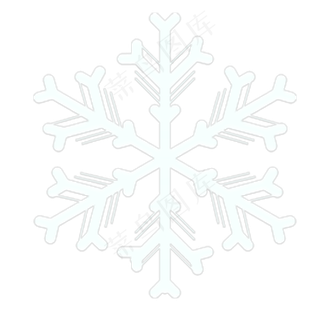 雪花下雪霜花白色冰,免抠元素
