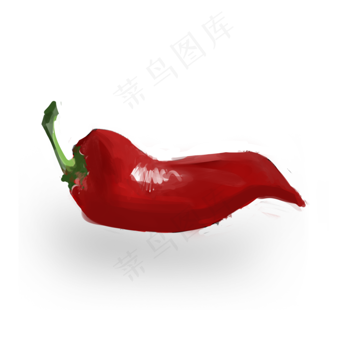 手绘辣椒免扣PNG