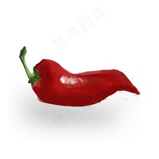 手绘辣椒免扣PNG