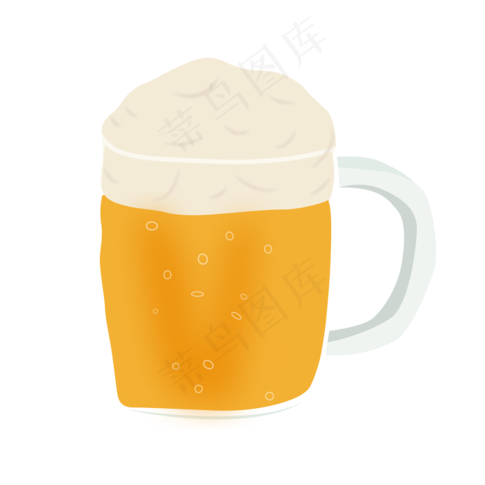 冒泡啤酒免扣素材,免抠元素