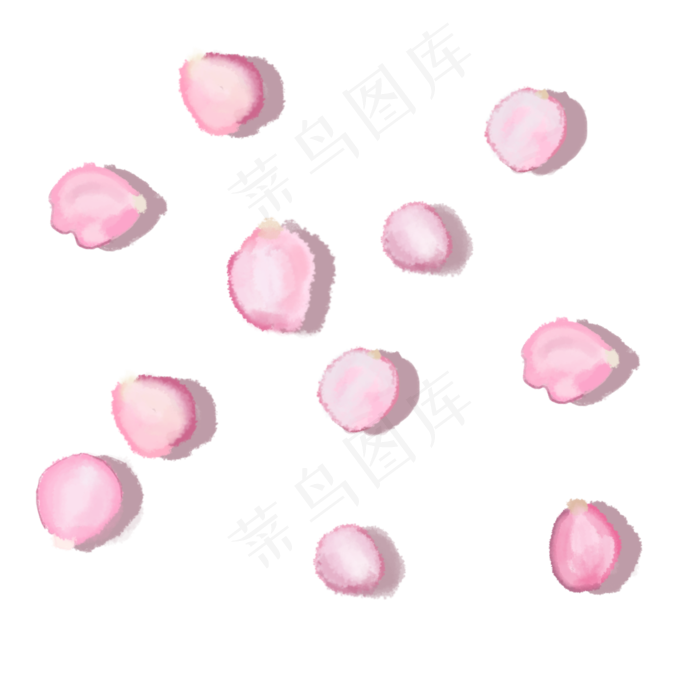 粉色花瓣漂浮图案(2000X2000(DPI:300))psd模版下载