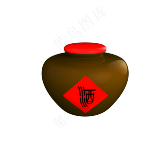 酒坛子图案免抠素材