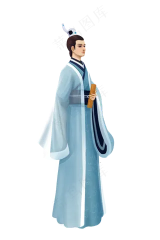 厚涂古风端午节屈原