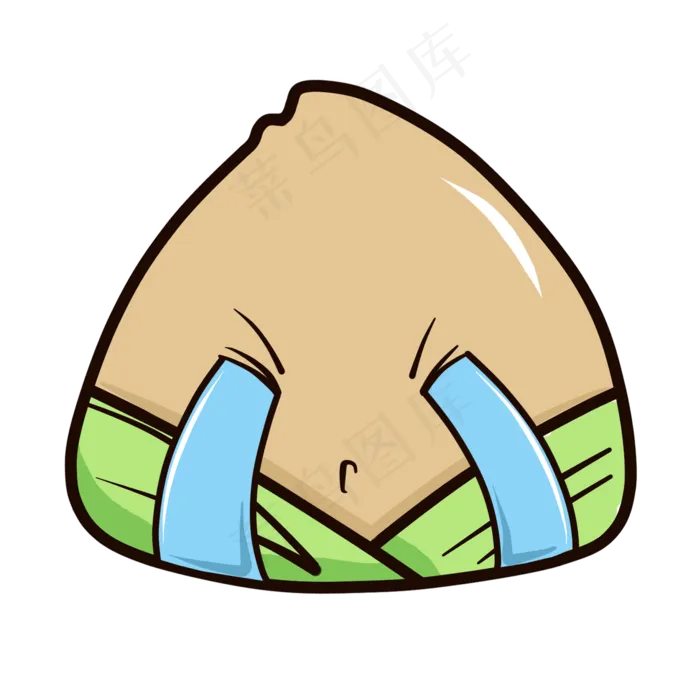 端午节手绘粽子表情包素材(1535X1535)