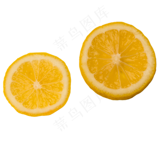 两个黄色柠檬