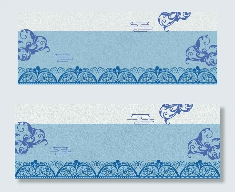 青花瓷复古风banner(1920*700px 	       )psd模版下载