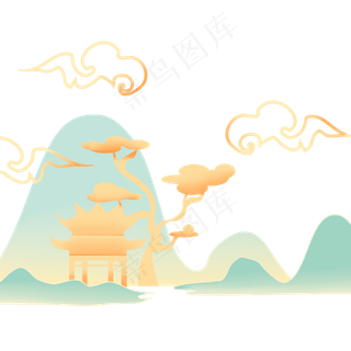 古风山水阁楼