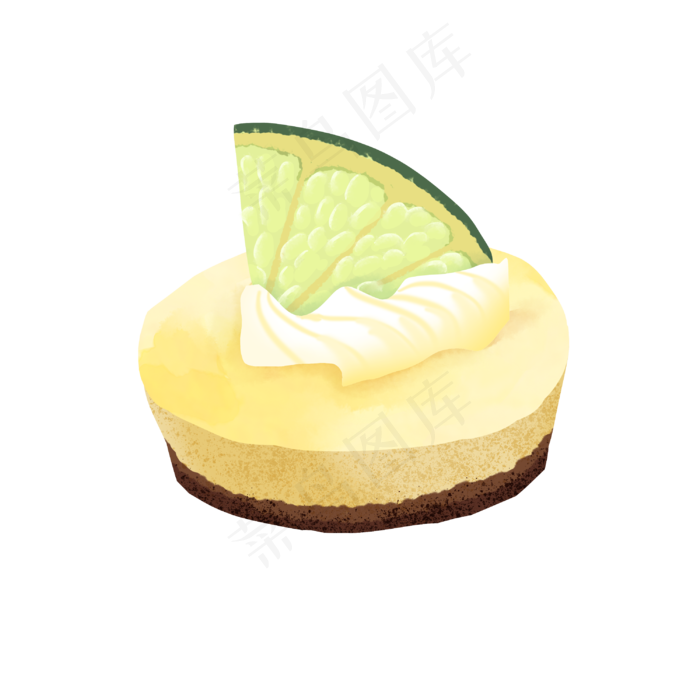 水果奶油蛋糕手绘(3000X3000(DPI:300))psd模版下载
