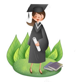 毕业生穿博士服的女孩