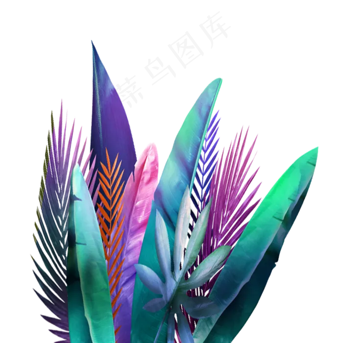 春天植物叶子(2000*2000px 300 dpi )psd模版下载