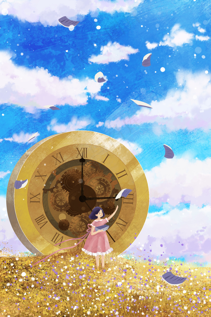 时空时间星空唯美治愈系(3545*5315px 300 dpi )psd模版下载