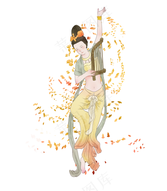 敦煌飞天天女仙女,免抠元素