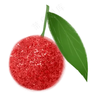 杨梅手绘画素材图片