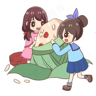 端午节和小伙伴一起吃粽子