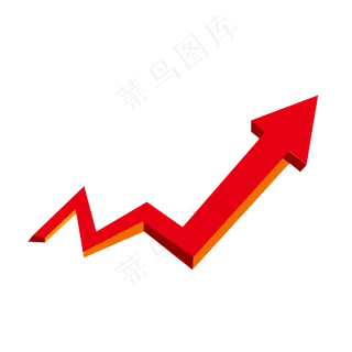 卡通上升的红色扭曲箭头PNG,免抠元素