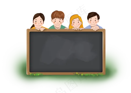 辅导班男孩和黑板