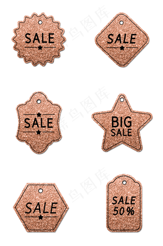 金色闪粉促销吊牌组图
