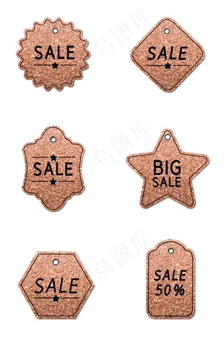 金色闪粉促销吊牌组图