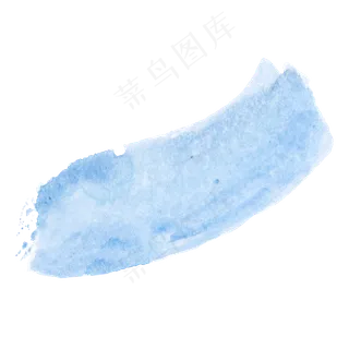 蓝色水墨笔刷