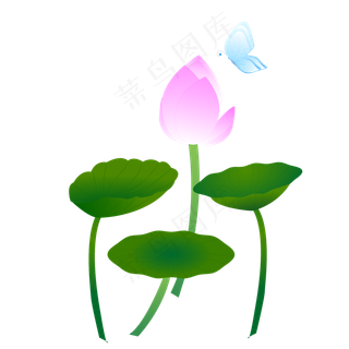 荷花荷叶矢量素材