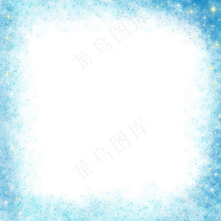 水彩蓝色星空边框
