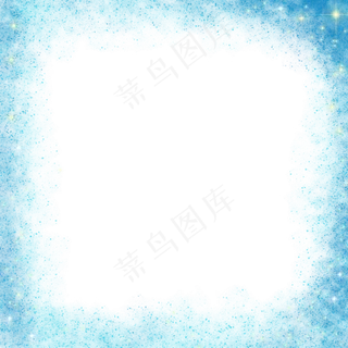 水彩蓝色星空边框