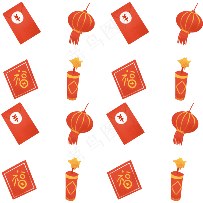 春节过年传统节日红包底纹,免抠元素(2000X2000(DPI:300))psd模版下载