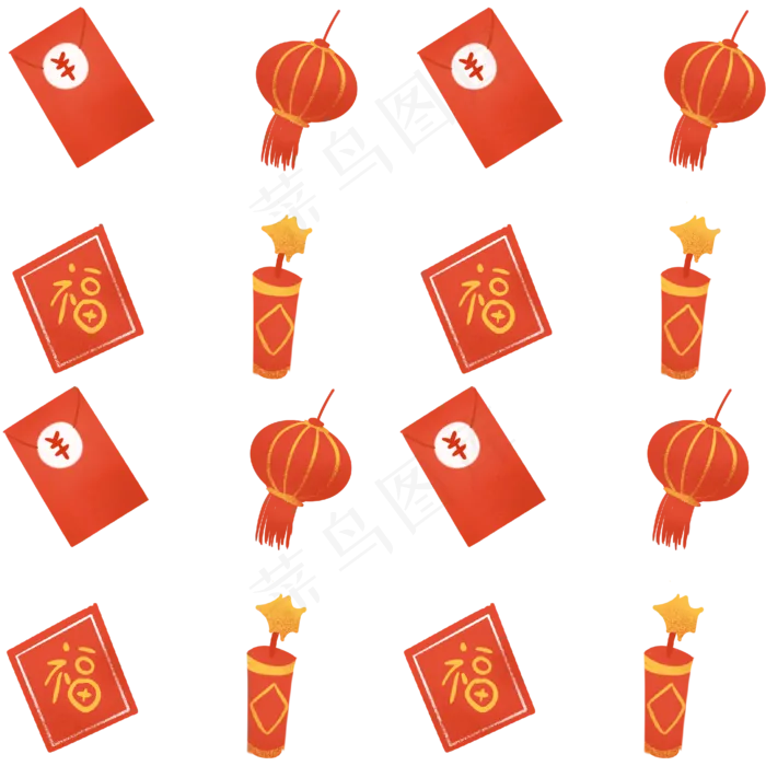 春节过年传统节日红包底纹,免抠元素(2000X2000(DPI:300))psd模版下载