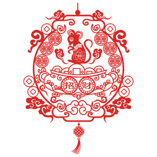 中国结招财进宝矢量图,免抠元素