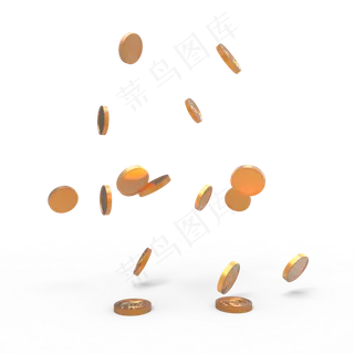 金币雨闪亮,免抠元素