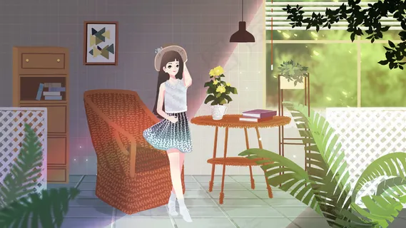 阳台日常生活女孩