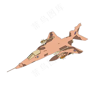 简约扁平卡通建军节飞机战斗机手,免抠元素