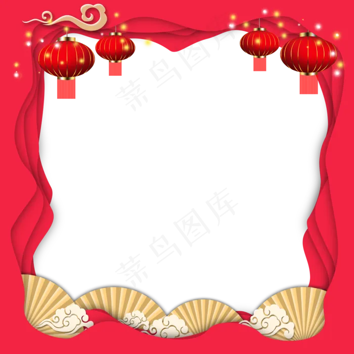 中式风格立体边框,免抠元素