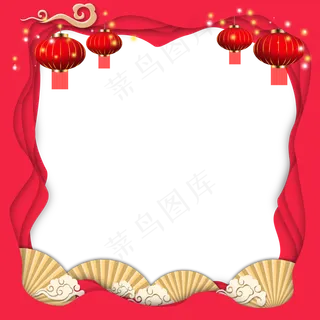 中式风格立体边框,免抠元素
