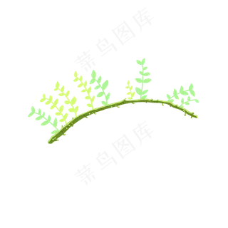 卡通手绘绿色植物