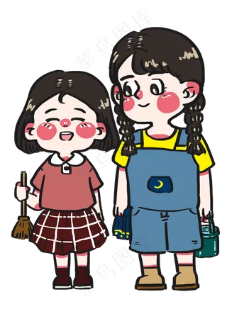 五一劳动节好朋友好姐妹开心大扫